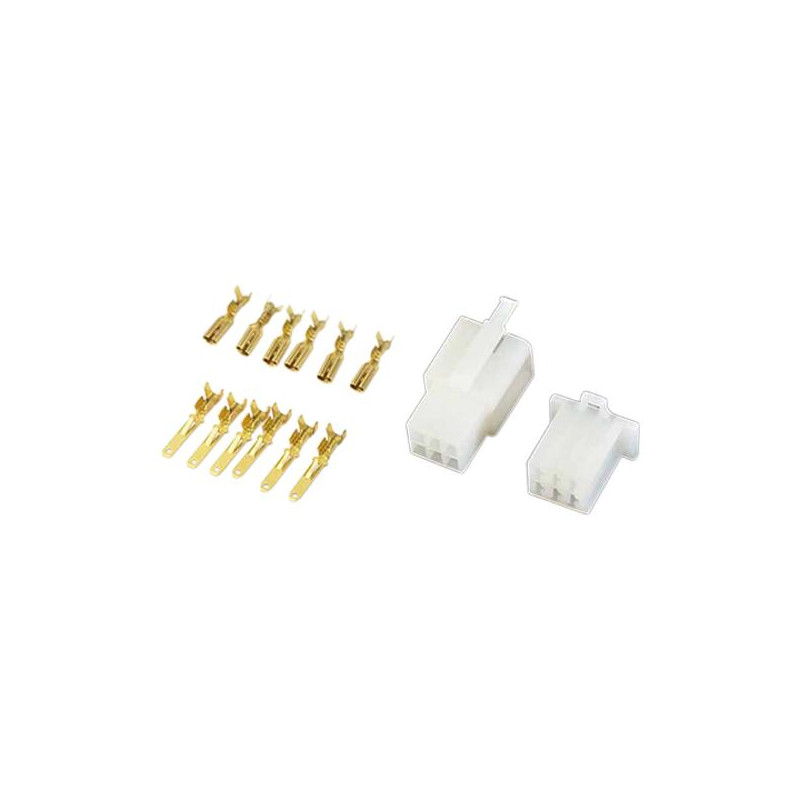 CONNECTEUR PLASTIQUE MALE ET FEMELLE PLUS COSSE 6 FICHES