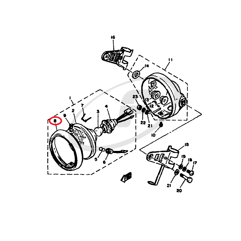 Anneau de Phare Yamaha XT 3Y3-84115-00