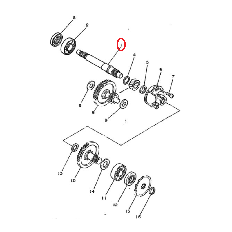 Arbre Primaire DT50R 3HL-17411-00